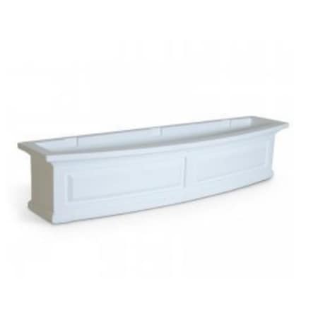 Lawnitator 4831W Nantucket 4 ft. Window Box - White LA2621774